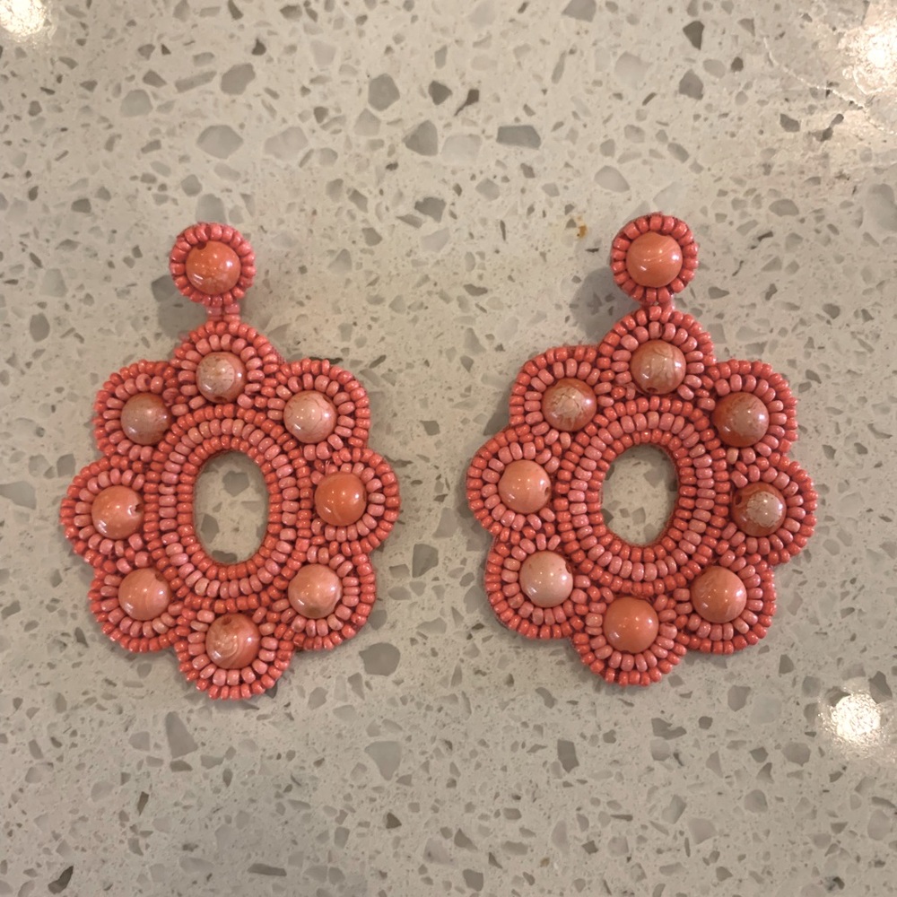Stella and Dot  beaded pierced earrings